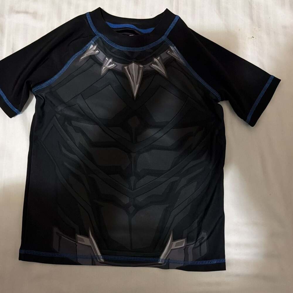 Marvel Avengers Kids Black Panther Swim Rash Guard